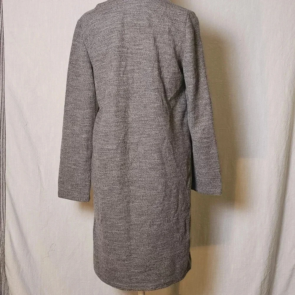 Arnaldo Bassini Longline Grey Cardigan,Classic SZ 90(S/M) Pockets